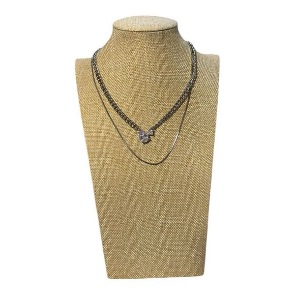 Express silver multi layer necklace NWT - Picture 1 of 2